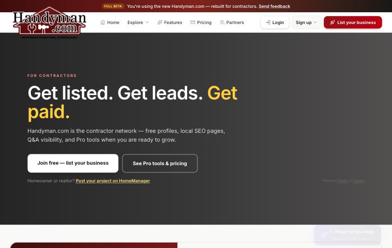 handyman.com homepage